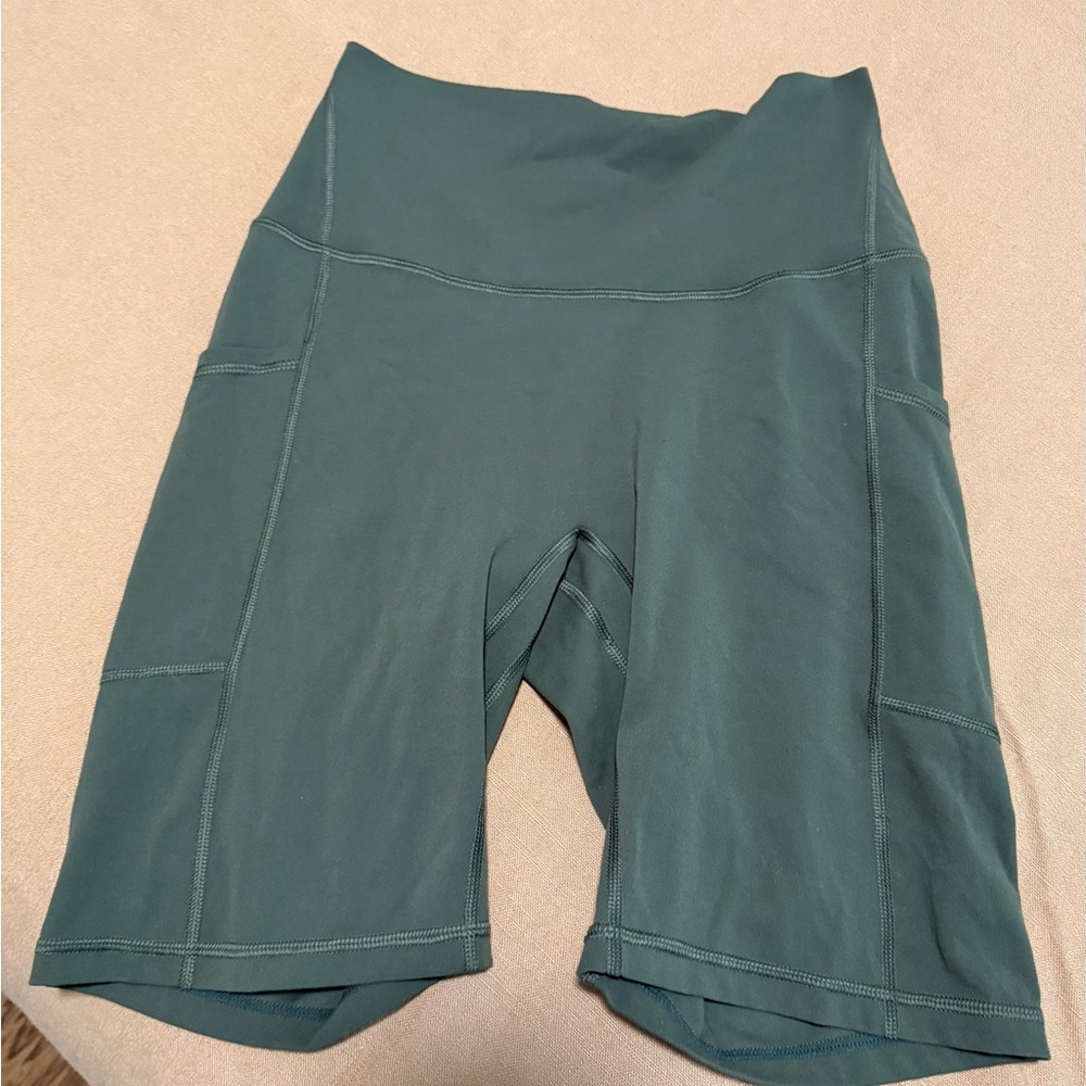 Colorfulkoala Women’s High Waisted Seamless Biker Shorts- M, Olive Green